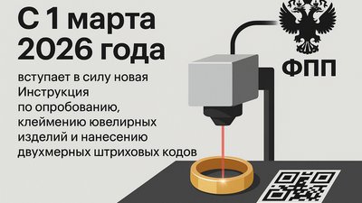 С 1 марта 2026 года вступает в силу новая Инструкция по опробованию, клеймению ювелирных изделий и нанесению двухмерных штриховых кодов