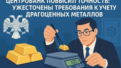 Центробанк повысил точность: ужесточены требования к учету драгоценных металлов в банках