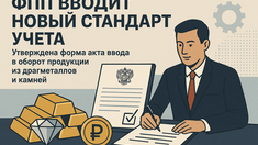 ФПП вводит новый стандарт учета: утверждена форма акта ввода в оборот продукции из драгметаллов и камней