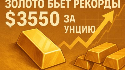 Золото бьет рекорды: цена превысила $3550 за унцию