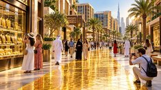 В Дубае до конца 2026 года откроют самую длинную в мире пешеходную дорожку из 24-каратного золота