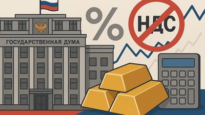 Госдума РФ сделала первый шаг к отмене НДС на проценты по вкладам в драгметаллах
