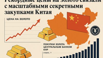 Рекордные цены на золото связали с масштабными секретными закупками Китая