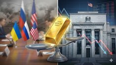 Золото замерло в ожидании: геополитическая разрядка против проблем в экономике США