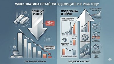 Дефицит платины сохранится в 2026 году: WPIC пересмотрел прогнозы в сторону ужесточения