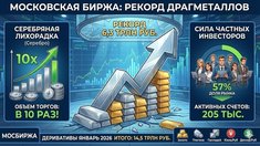 Мосбиржа: Исторический бум на рынке драгметаллов в начале 2026 года