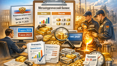 Федеральная пробирная палата установила новые правила подачи металлургического баланса драгоценных металлов