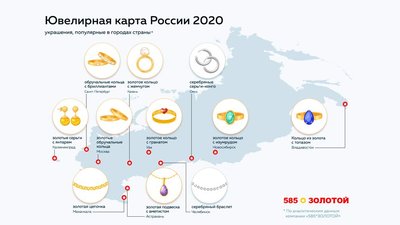«585*ЗОЛОТОЙ» создал ювелирную карту страны