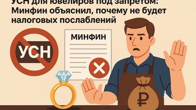 Минфин против отмены запрета на УСН для ювелиров и повышения порога выручки для освобождения от НДС