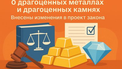 Внесены изменения в проект закона "О драгоценных металлах и драгоценных камнях"