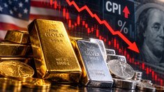 Золото и серебро резко подешевели после выхода данных об инфляции в США: что происходит на рынке драгоценных металлов