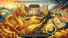 Народный банк Китая продолжает скупать золото: резервы растут 16-й месяц подряд