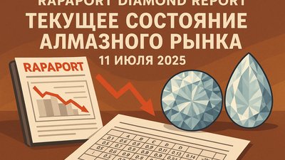 Подробный анализ Rapaport Diamond Report: Текущее состояние алмазного рынка (11 июля 2025 года)