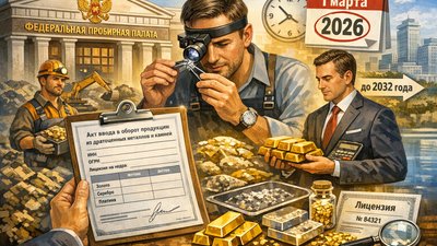 Федеральная пробирная палата утвердила форму акта ввода в оборот продукции из драгоценных металлов и камней