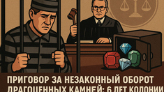 Приговор за незаконный оборот драгоценных камней: 6 лет колонии
