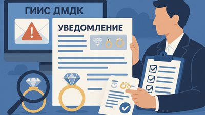 Субъекты спецучета получили уведомление от Федеральной пробирной палаты в ГИИС ДМДК о необходимости сверки данных