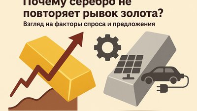 Почему серебро не повторяет рывок золота? Взгляд на факторы спроса и предложения