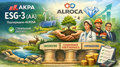 АКРА подтвердило ESG-рейтинг АЛРОСА на уровне ESG-3 (AA)