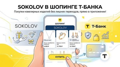 SOKOLOV запустил продажи в Шопинге Т-Банка
