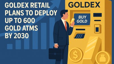 «Голдекс Ритейл» планирует запустить до 600 золотоматов к 2030 году