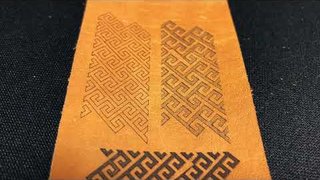 Гравировка натуральной кожи на лазерном маркере G-MARК. Laser skin engraving. Излучатель Райкус