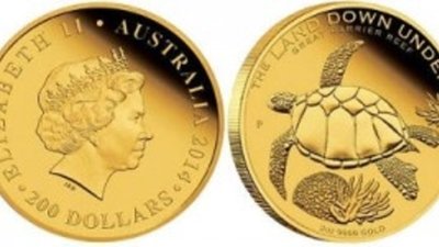 Золотая монета «Большой Барьерный риф»