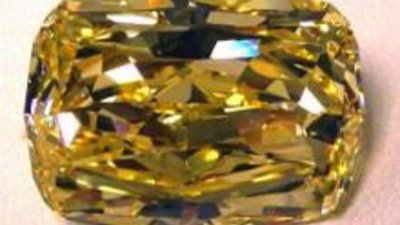 Бриллиант оригинального насыщенно-желтого цвета весом 43,51 карат выставлен для продажи на интернет-аукционе Bid4Assets