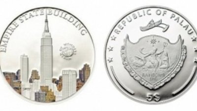 На монете Палау появился небоскреб