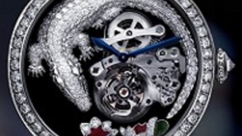 Часы с драгоценной рептилией от Cartier