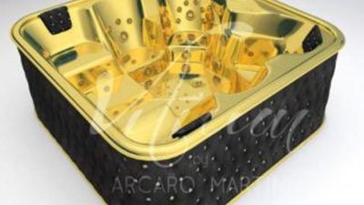 Золотая ванна в коже