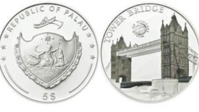 Республика Палау представила монету в честь знаменитого «Тауэрского моста»