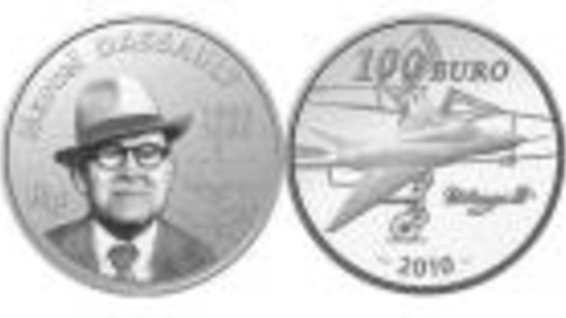 Авиаконструктор Марсель Дассо на французских монетах