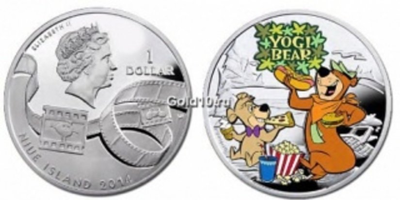 Мишка Йоги – герой мультфильмов и серебряной монеты