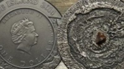 В продаже появилась монета с фрагментом метеорита из Каньона Дьявола