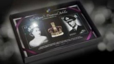 Марка с настоящим бриллиантом