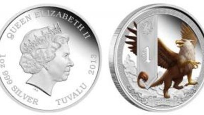 В Австралии выпустили монету с изображением грифона