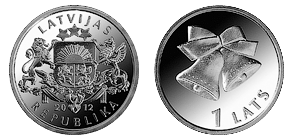 Монета «Рождественские колокольчики» выпущена в Латвии