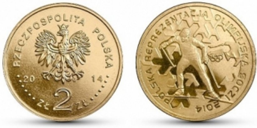 Монета номиналом 2 злотых посвящена польской олимпийской сборной