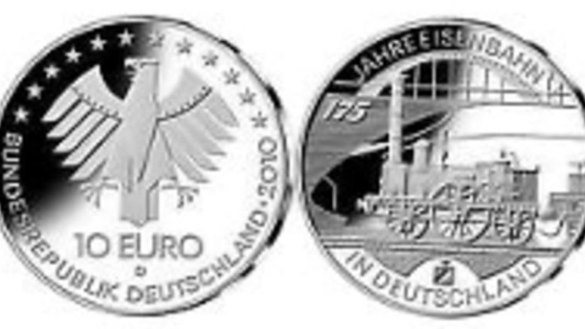 Монета «175-летие Немецкой железной дороги»
