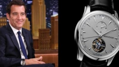 Модель Master Grande Tradition à Tourbillon на запястье Клайва Оуэна