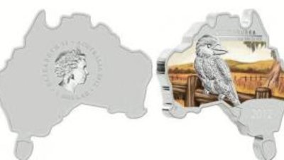 Кукабара на оригинальной австралийской монете