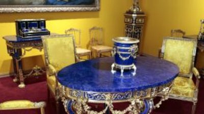 На восстановление Лионского зала в Екатерининском дворце ушло 200 килограммов афганского лазурита.
