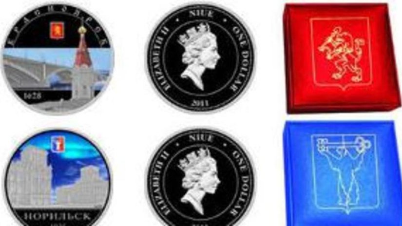 Сбербанк России выпустил памятные драгоценные монеты с изображениями Красноярска и Норильска