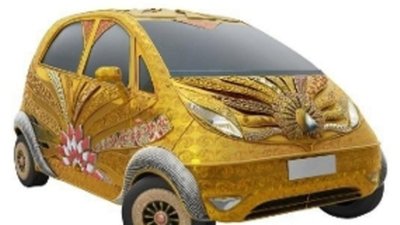 Индийские ювелиры покрыли Tata Nano золотом