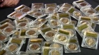 В США найдены золотые монеты на 10$ млн.