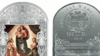 Серебряная монета «Сикстинская Мадонна» весит 1 кг