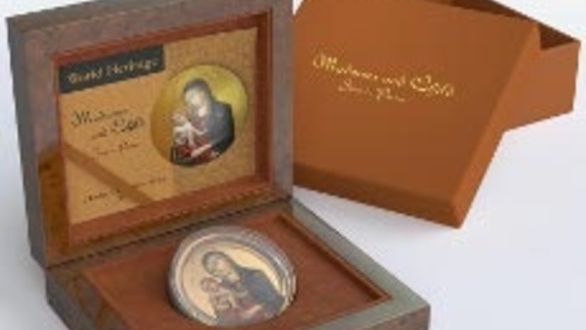Монета «Мадонна с младенцем» представлена коллекционерам