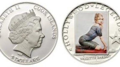 Фотография Брижит Бардо украсила серебряную монету