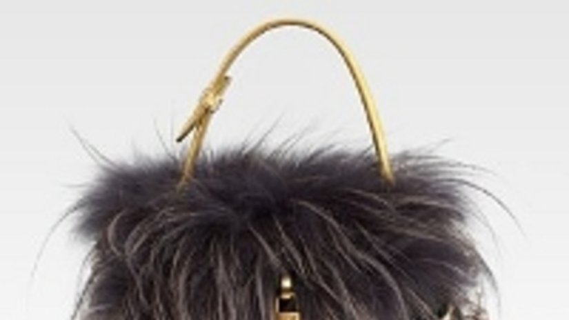 Сумочка Gilda Fur and Sequin Flap Bag