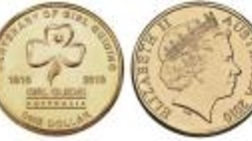 Монета к 100-летию Австралийской организации девушек-скаутов